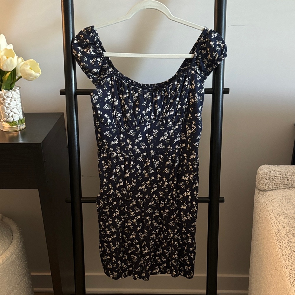 Hollister Navy Floral Dress